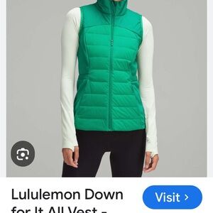 “Down for it all”lululemon athletica Women's Vibrant Green Vest